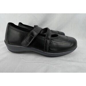 ORTHOFEET Celina Mary Jane Shoes Women 8 B Medium Black Leather 865